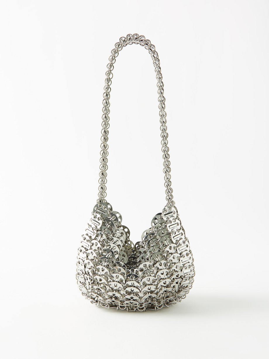 Silver 1969 Moon small chainmail shoulder bag | Paco Rabanne ...