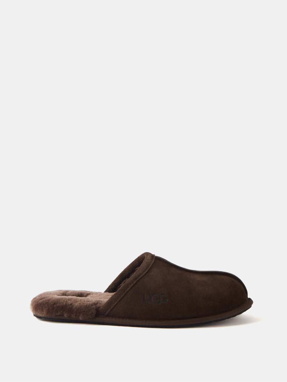 Brown Scuff shearling-lined suede slippers | UGG | MATCHESFASHION UK