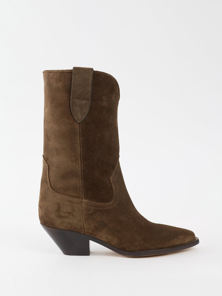 Brown suede cowboy boots | Isabel Marant MATCHESFASHION