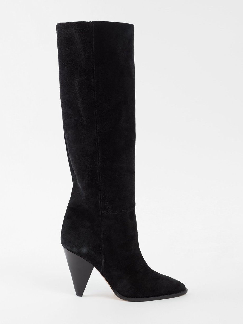 Black Ririo suede knee-high boots | Isabel Marant | MATCHES UK