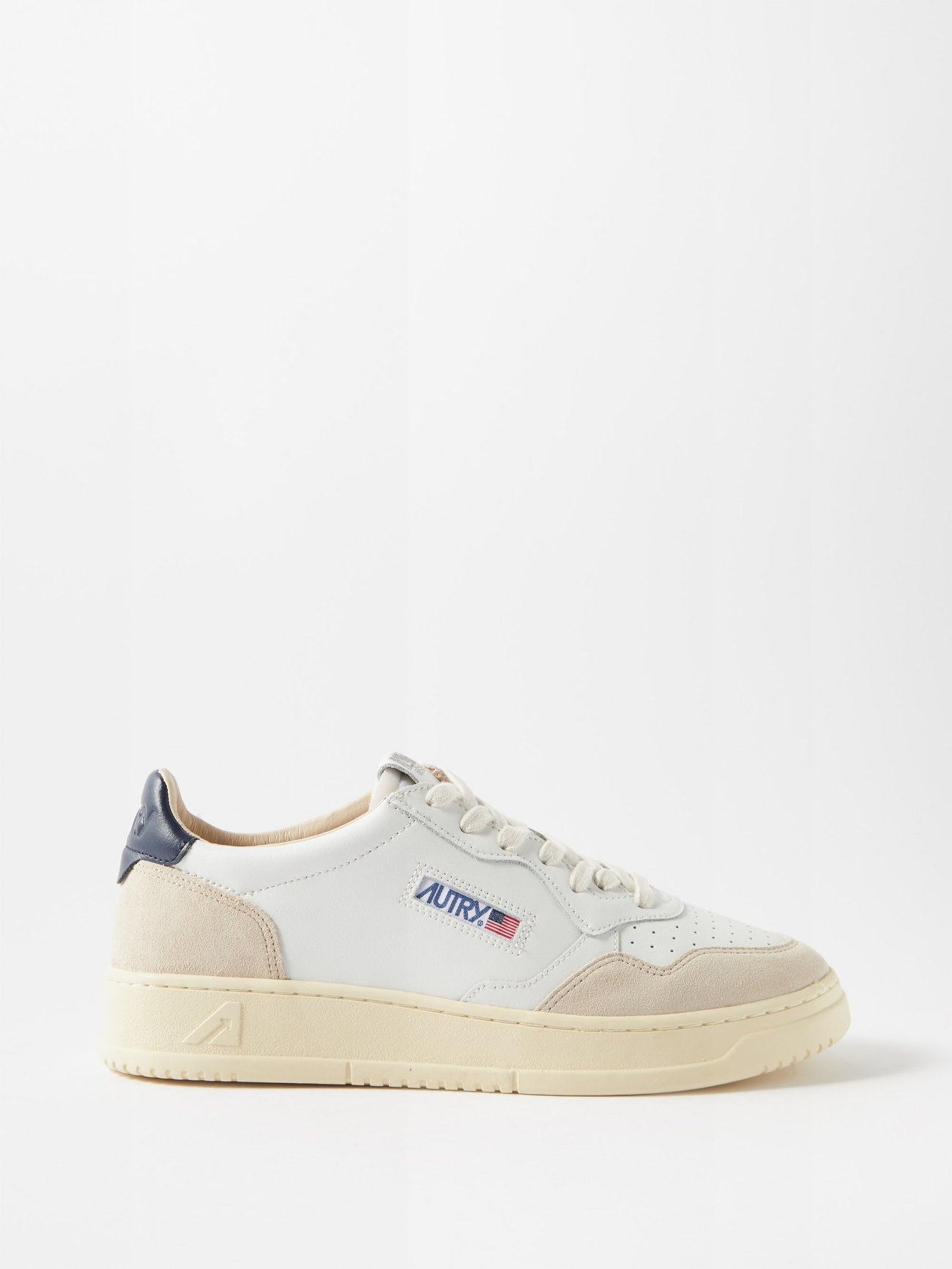 White Medalist leather and suede trainers | Autry | MATCHESFASHION UK