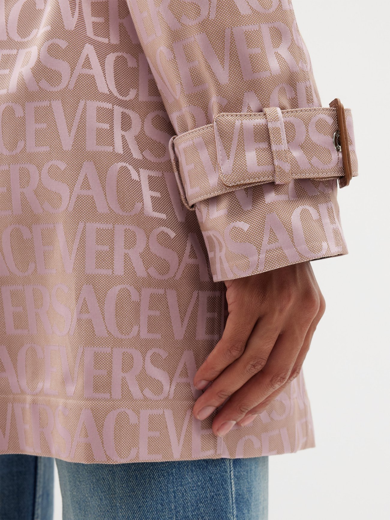 Versace Allover-jacquard Trench Coat