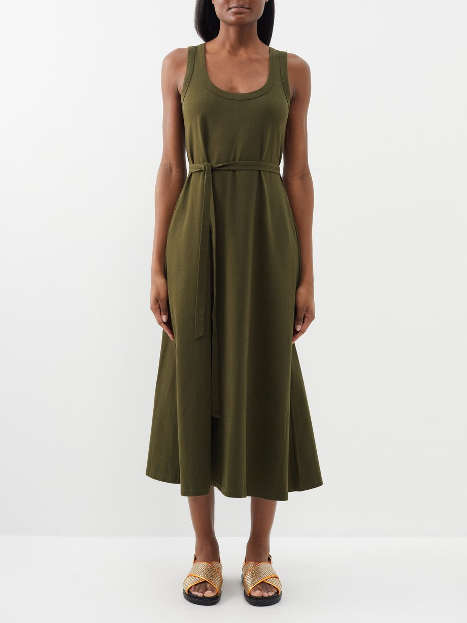 Green Andie belted cotton midi dress | La Ligne | MATCHESFASHION US