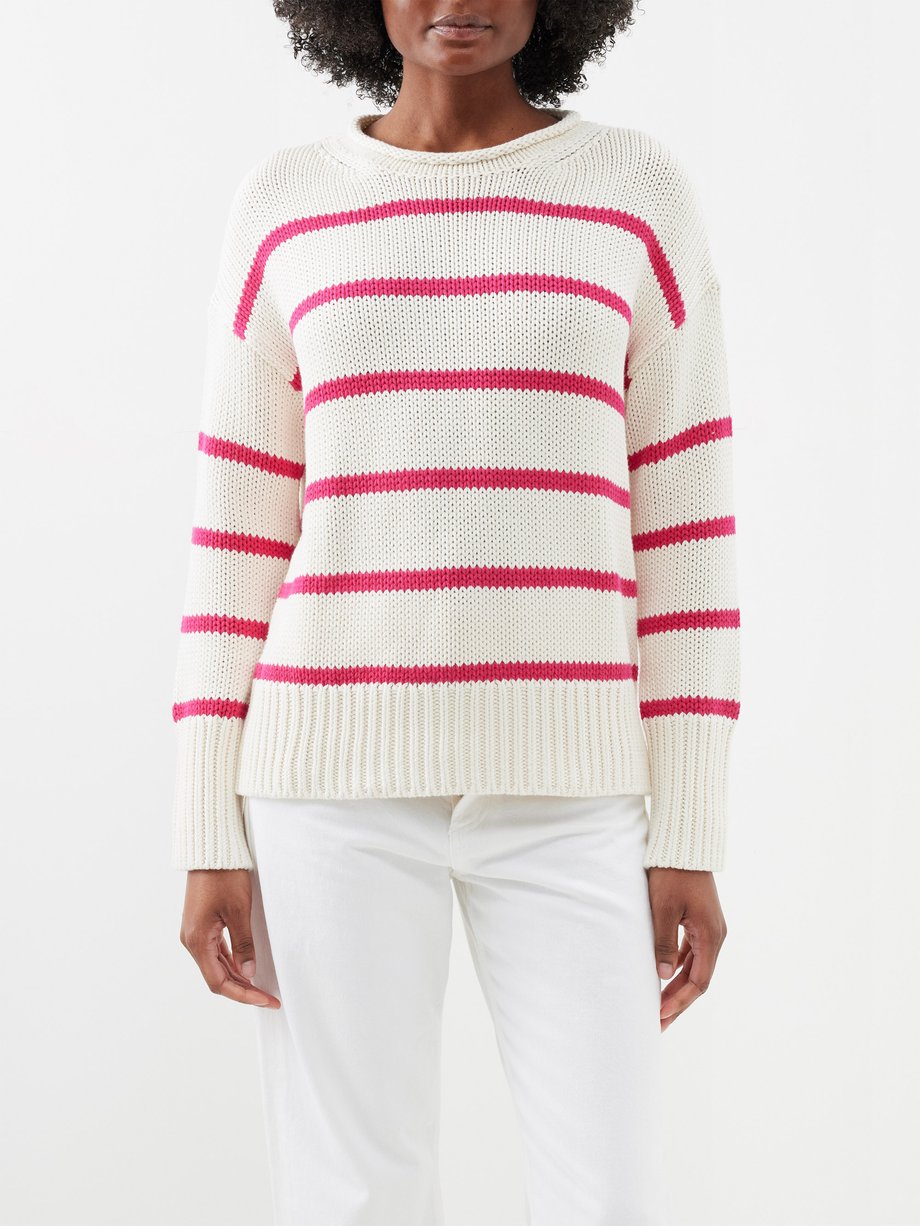 Neutral Marina striped cotton sweater | La Ligne | MATCHESFASHION UK