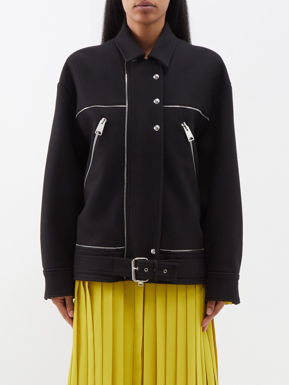 Black Herman felted wool-blend bomber jacket | Khaite | MATCHES UK