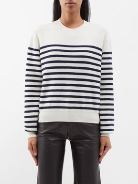 Khaite Viola striped cashmere sweater