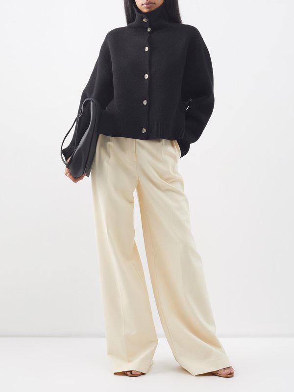 Khaite Amrita high-neck cashmere-blend cardigan