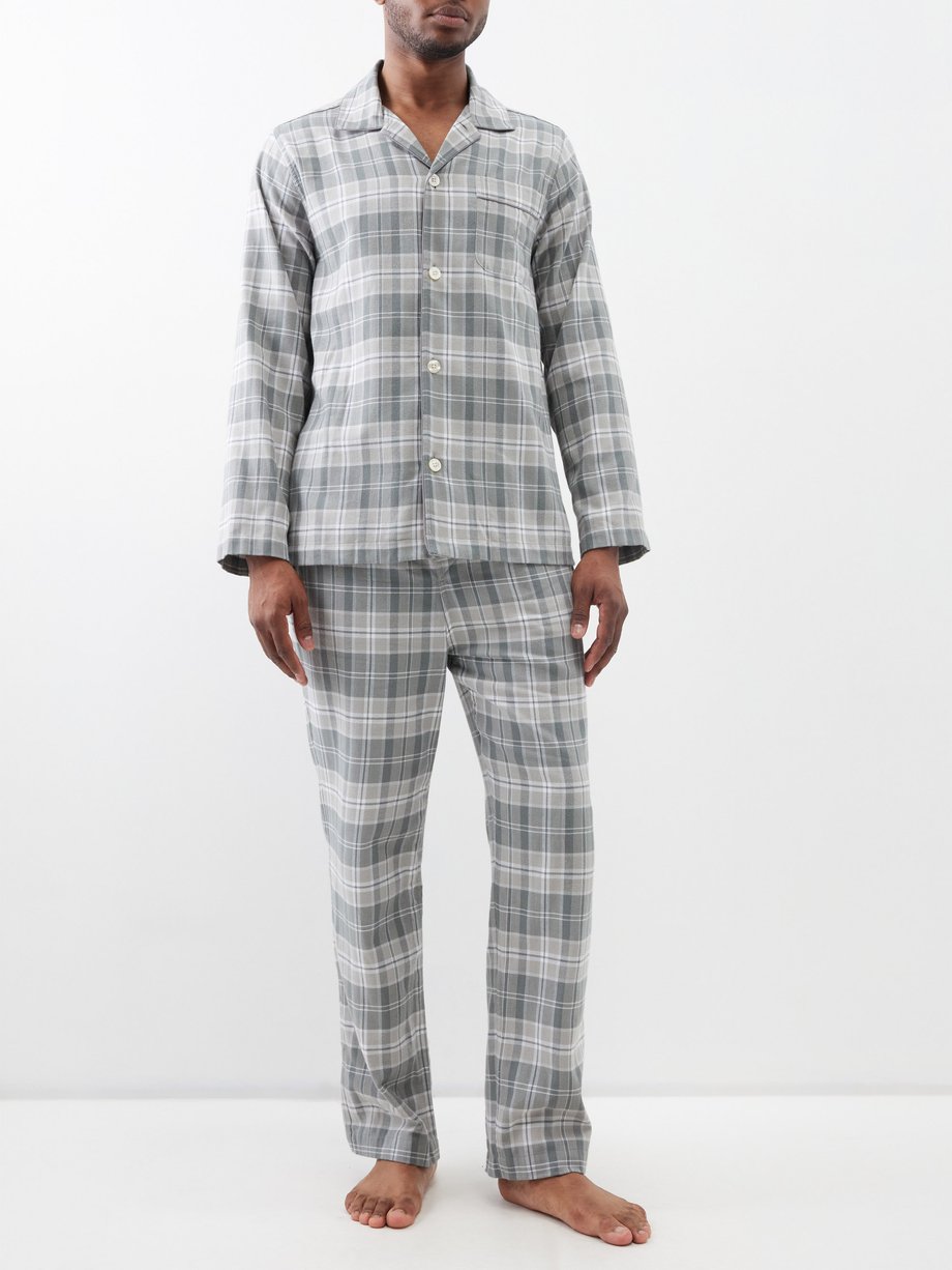 Grey Plaid cotton-flannel pyjamas, Polo Ralph Lauren