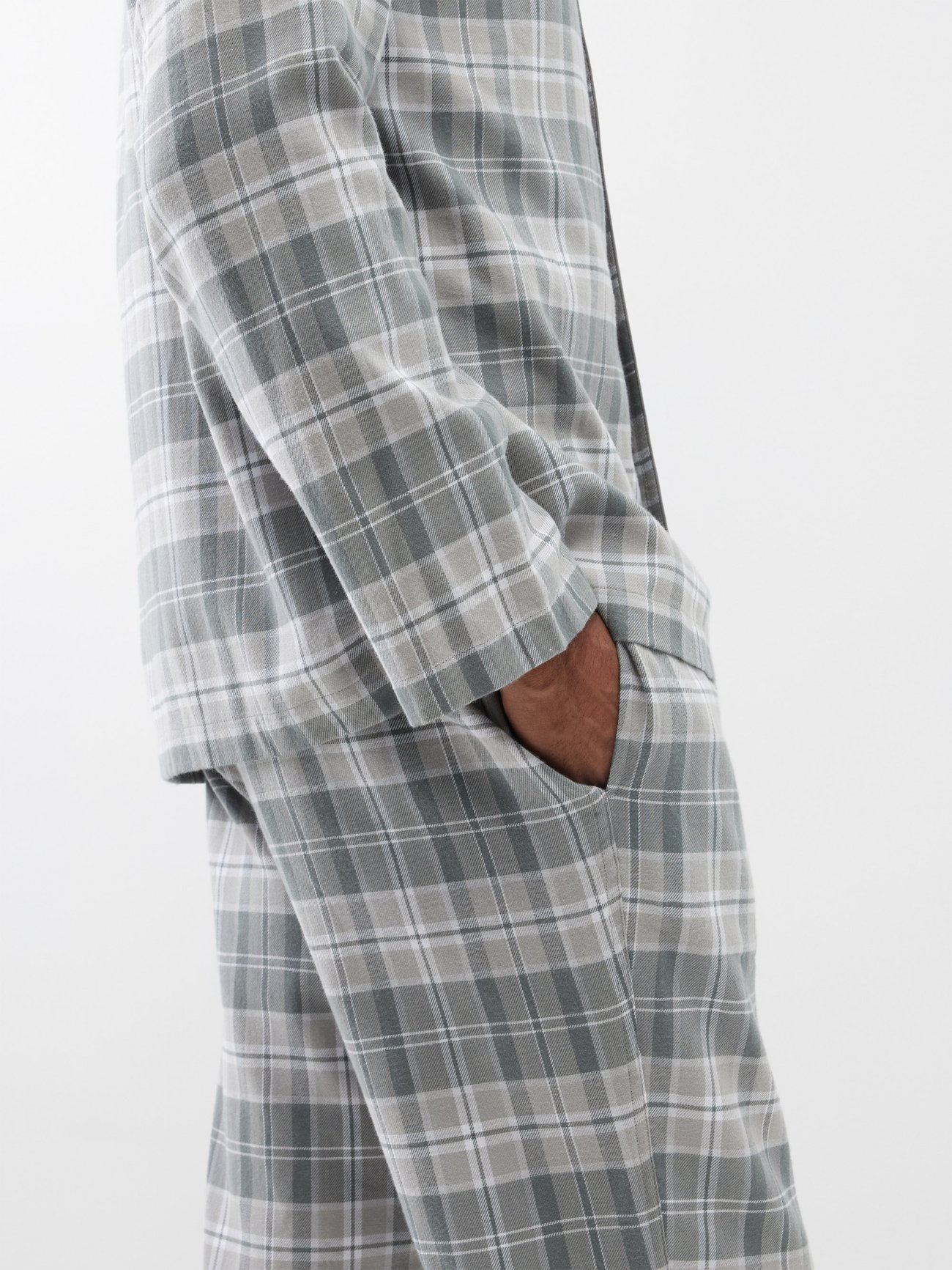 Grey Plaid cotton-flannel pyjamas, Polo Ralph Lauren