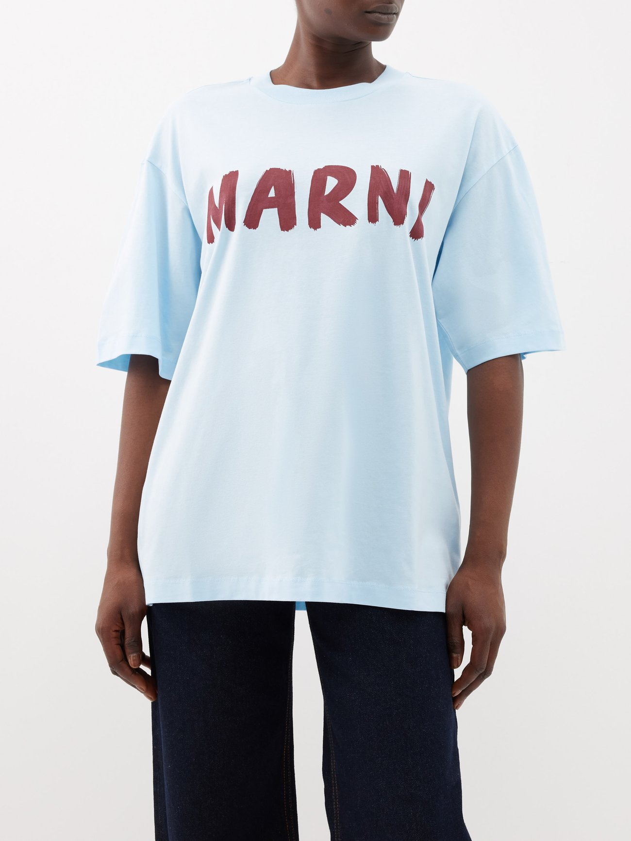 Oversized Logo-Print Cotton-Jersey T-Shirt