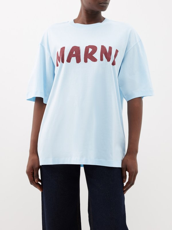 Oversized logo-print cotton-jersey T-shirt video