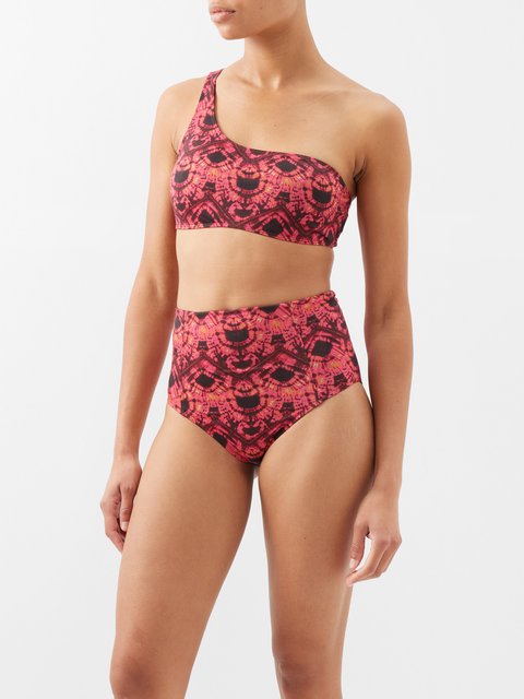 Zahara Bikini Top - Rosa Pink Printed Bikini Top - Ulla Johnson