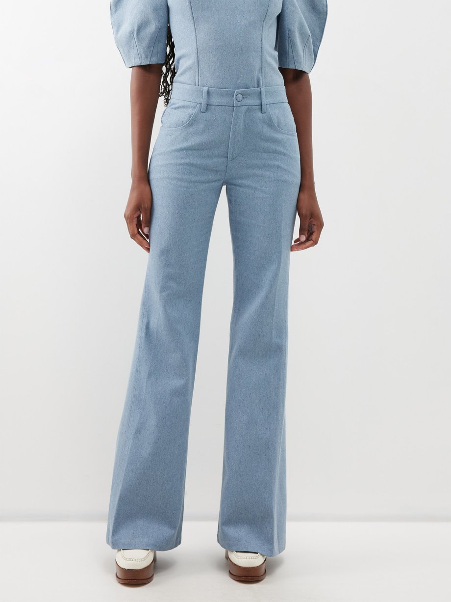 Blue Alteza upcycled-denim flared jeans | Gabriela Hearst | MATCHES UK