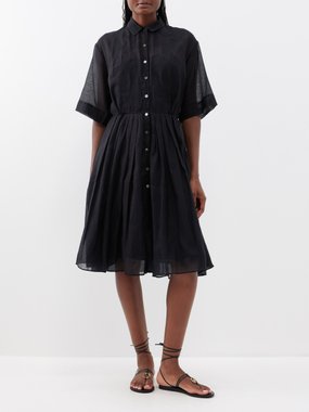 Thierry Colson Oriane cotton and silk-blend shirt dress