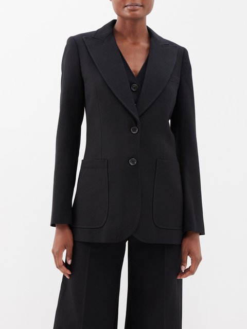 Black St. James wool twill suit jacket Bella Freud MATCHES UK