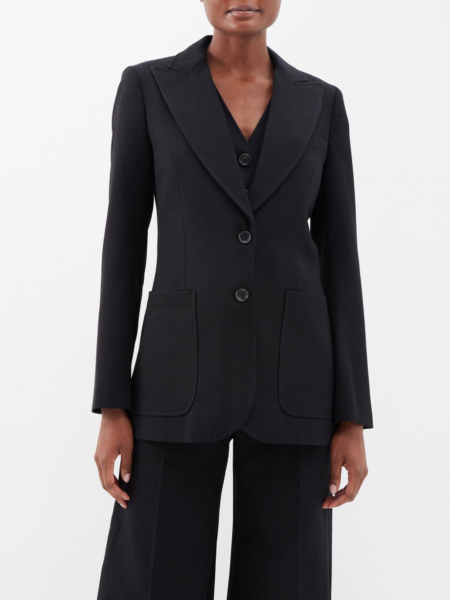 Black James wool-twill suit jacket | Bella Freud | MATCHES UK