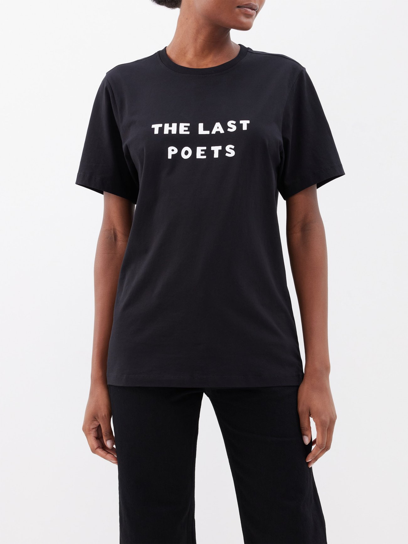 Black The Last Poets-print cotton-jersey T-shirt | Bella Freud | MATCHES UK
