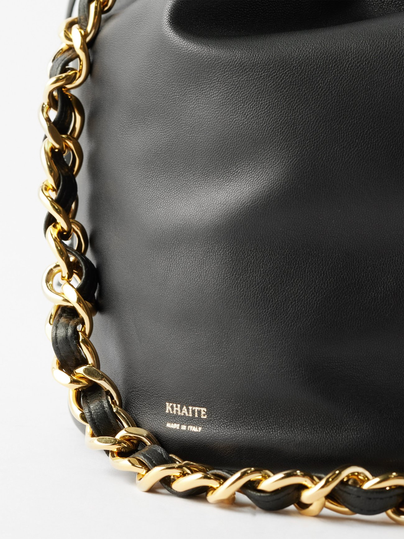 Khaite Aria Medium Bucket Bag in Black – Hampden Clothing