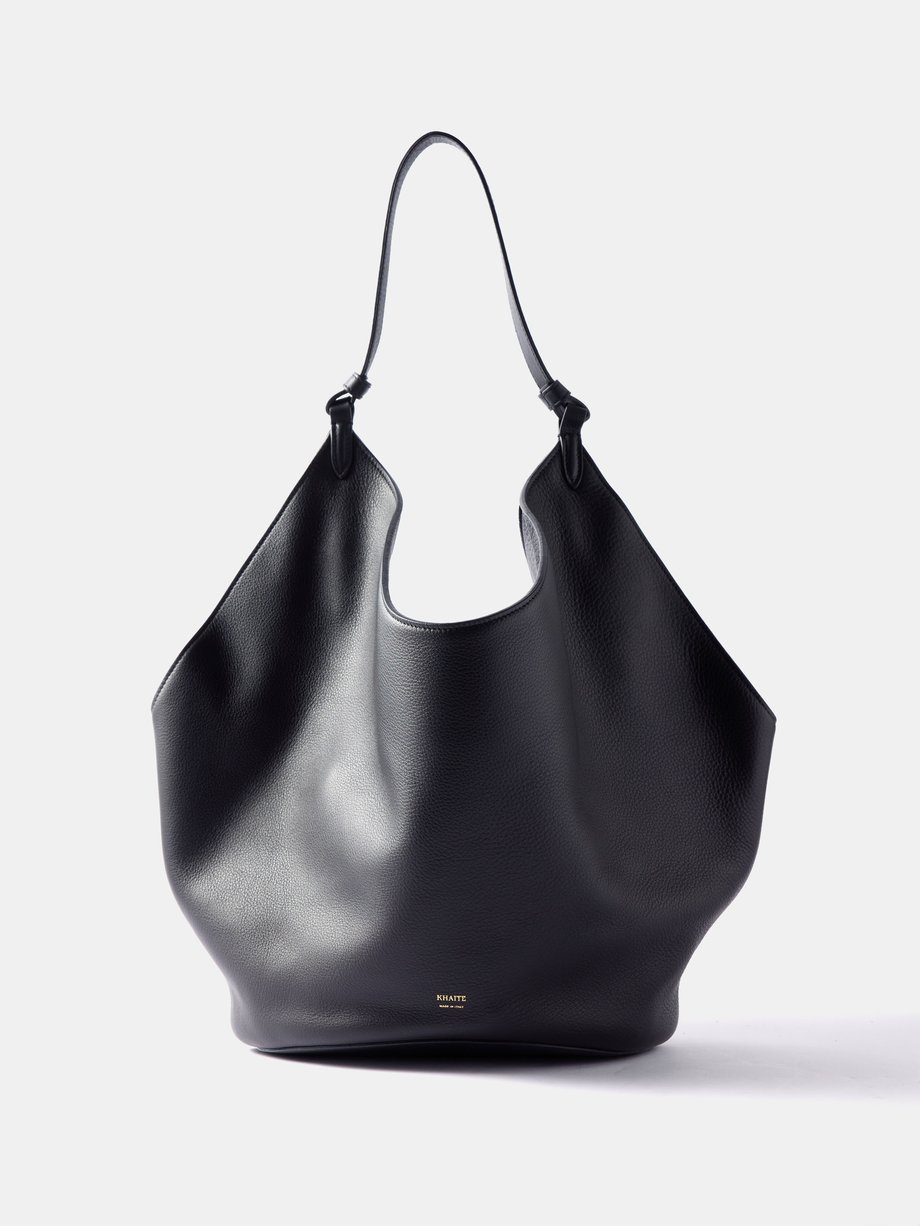 Black Lotus medium leather tote bag | Khaite | MATCHES UK