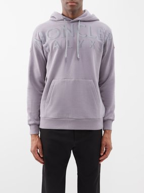 6 MONCLER 1017 ALYX 9SM Moncler Logo-print cotton-blend hoodie