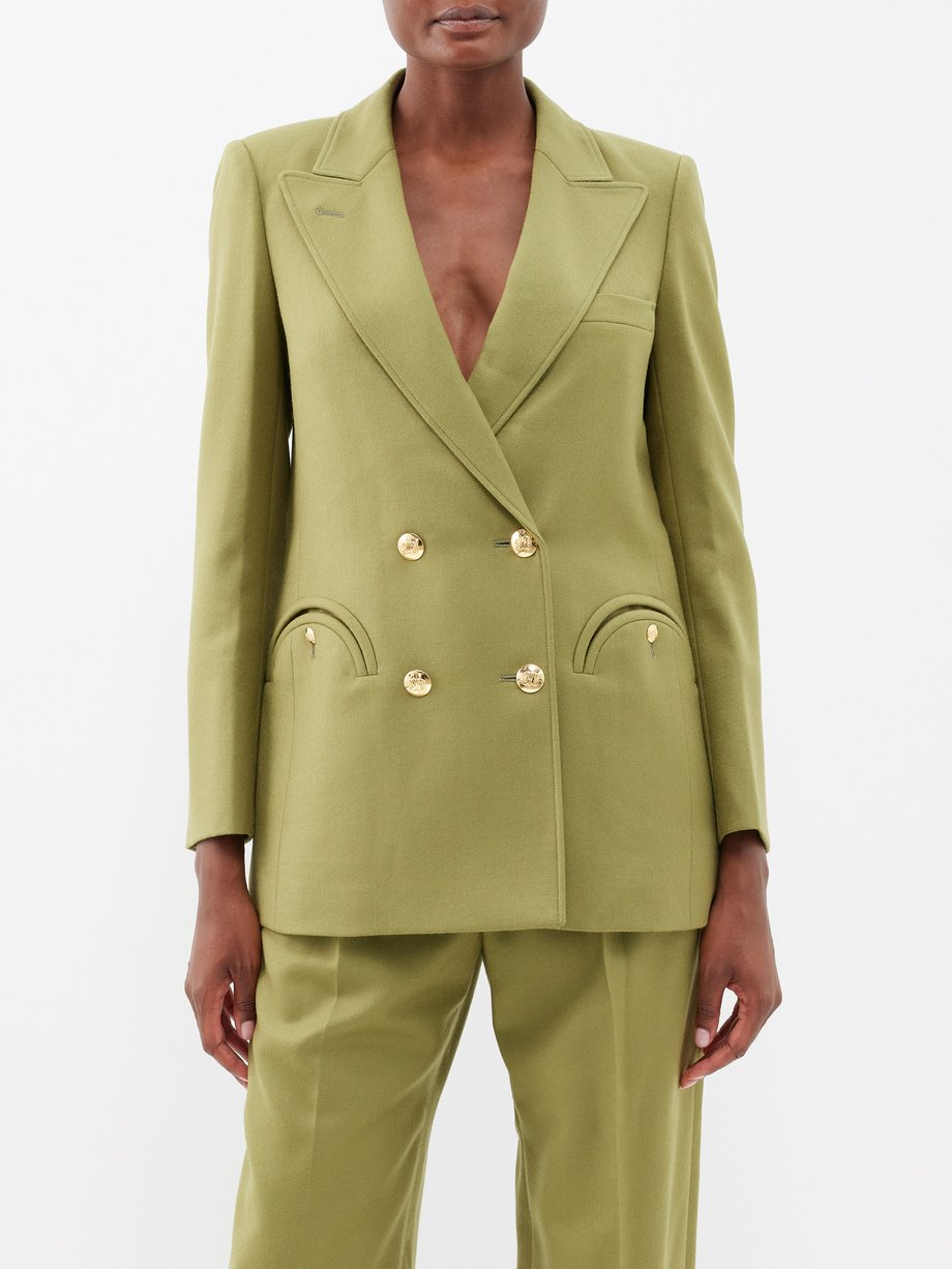 Green Exit Everyday double-breasted wool jacket | Blazé Milano ...