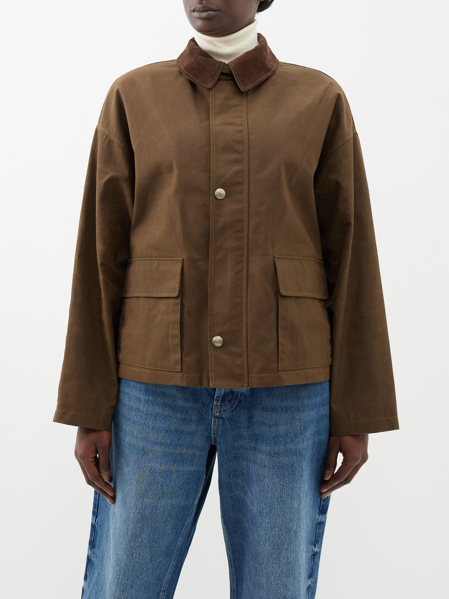 Brown Alex waxed-cotton jacket | Nili Lotan | MATCHES US