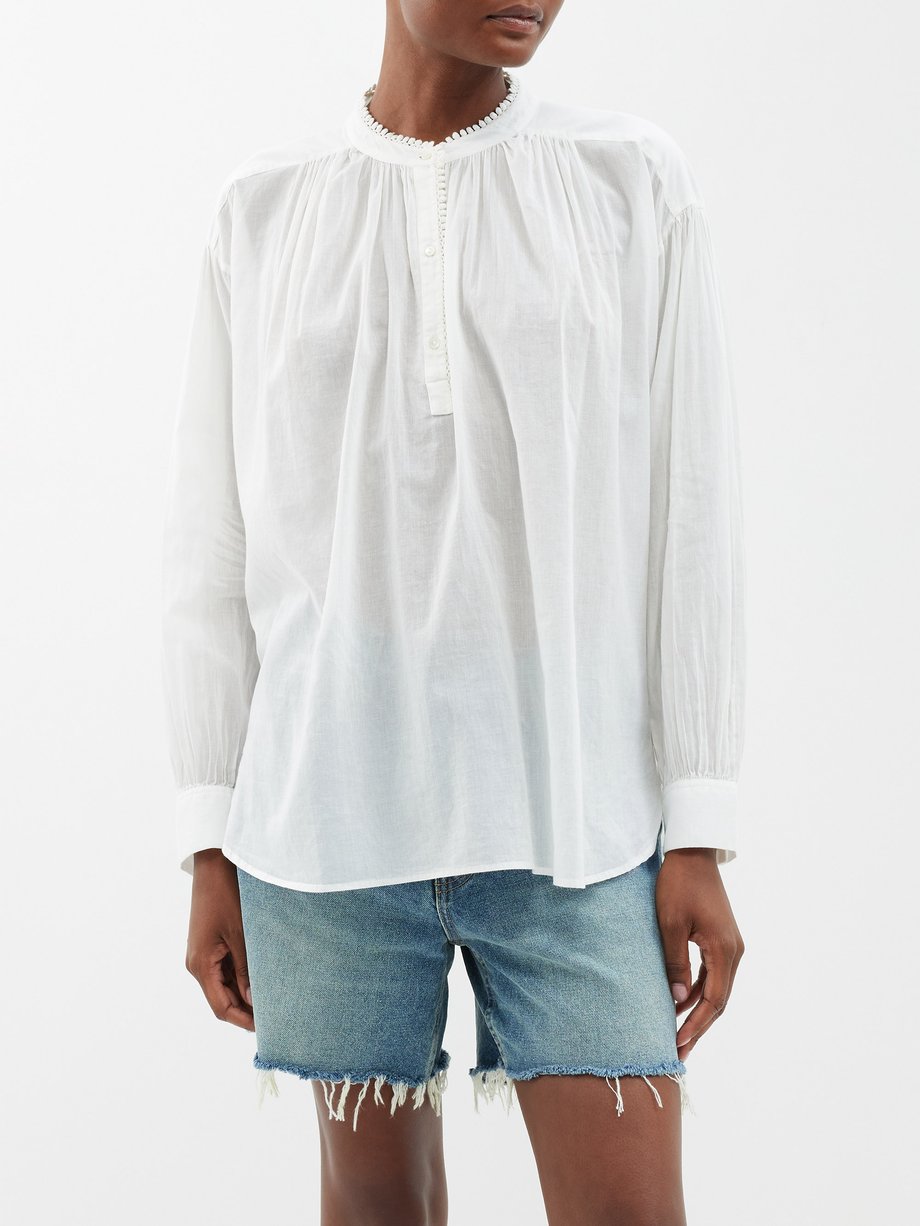 White Marcel cotton blouse | Nili Lotan | MATCHESFASHION US