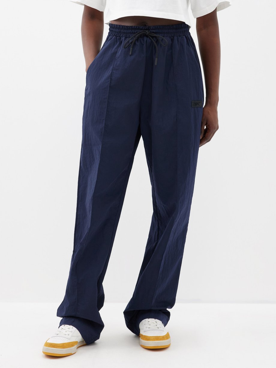 Navy Crinkled-nylon track pants | Reebok | MATCHES UK