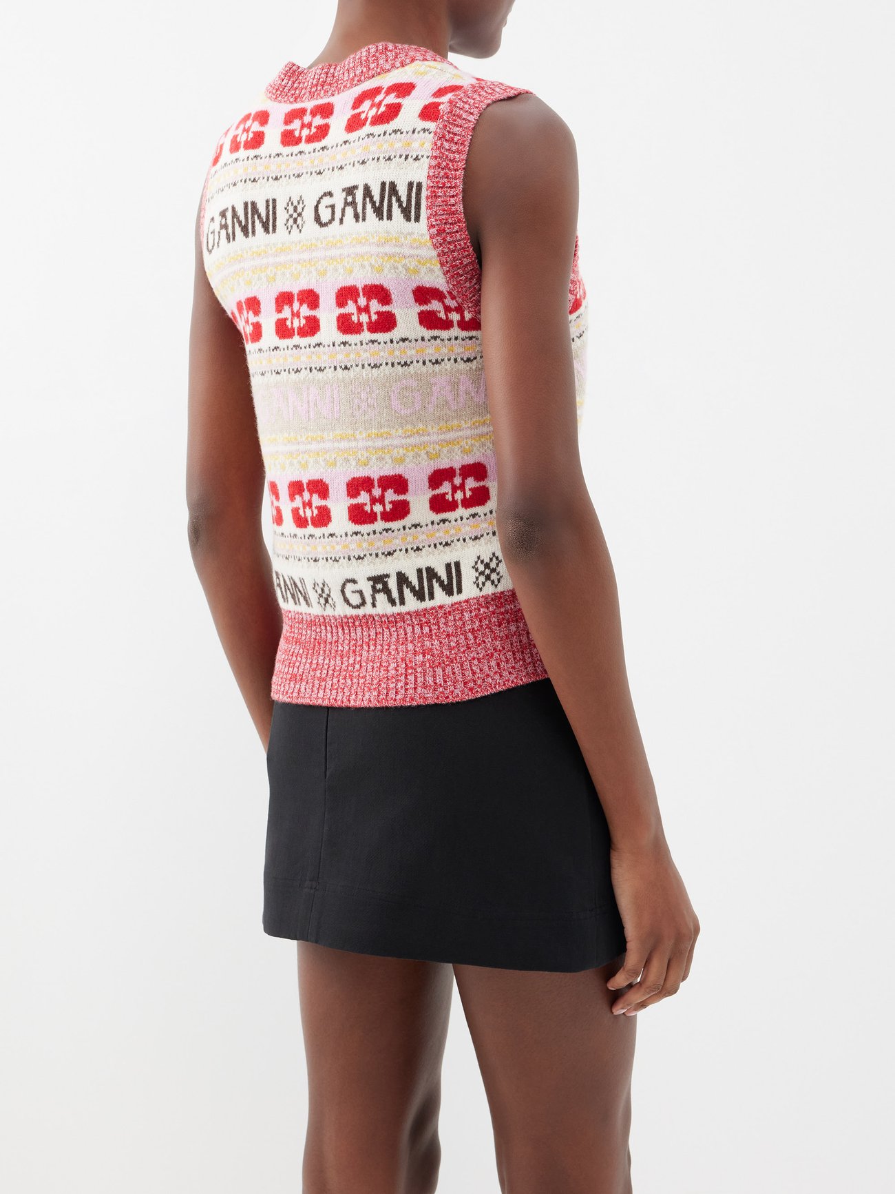 Denim Monogram Jacquard Knit Tank Top - Ready-to-Wear