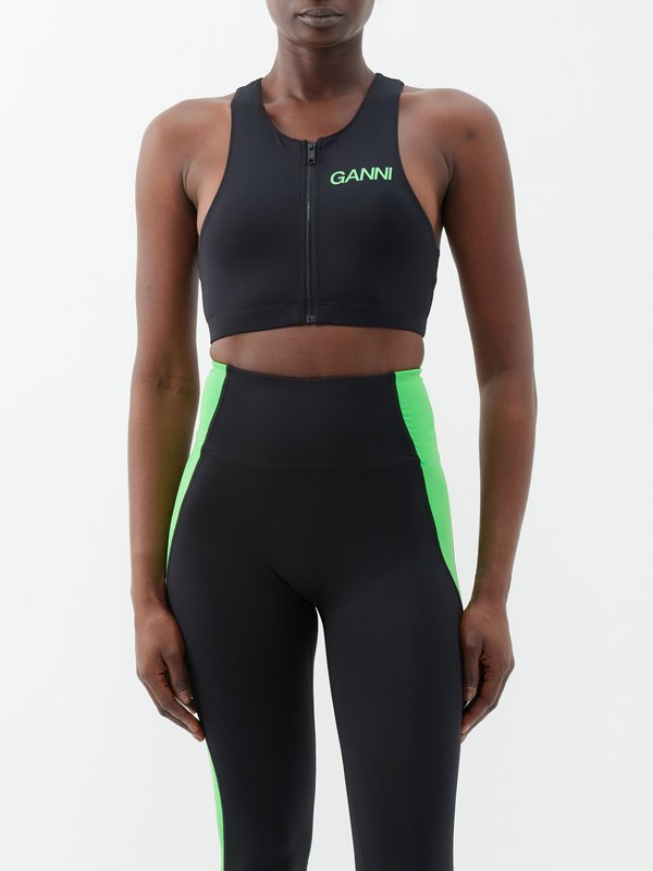 Nike Dri Fit Neon Green Sports Bra Wireless Sz Medium Athleisure