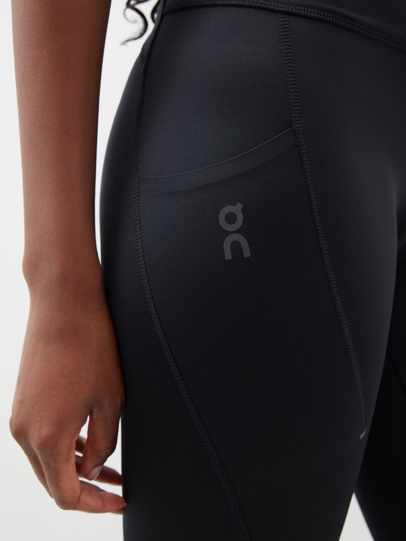 Black Performance recycled-fibre blend running leggings, On