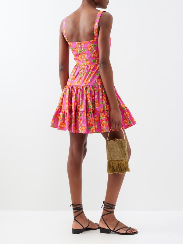 Borgo De Nor Freddie floral-print cotton-voile mini dress