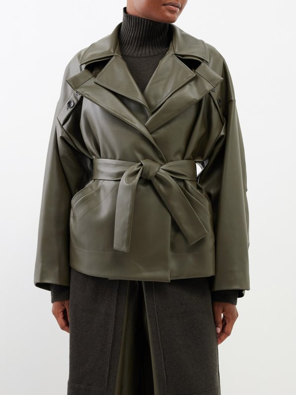 Palmer//harding (palmer//harding) Transformation layered-collar faux-leather jacket