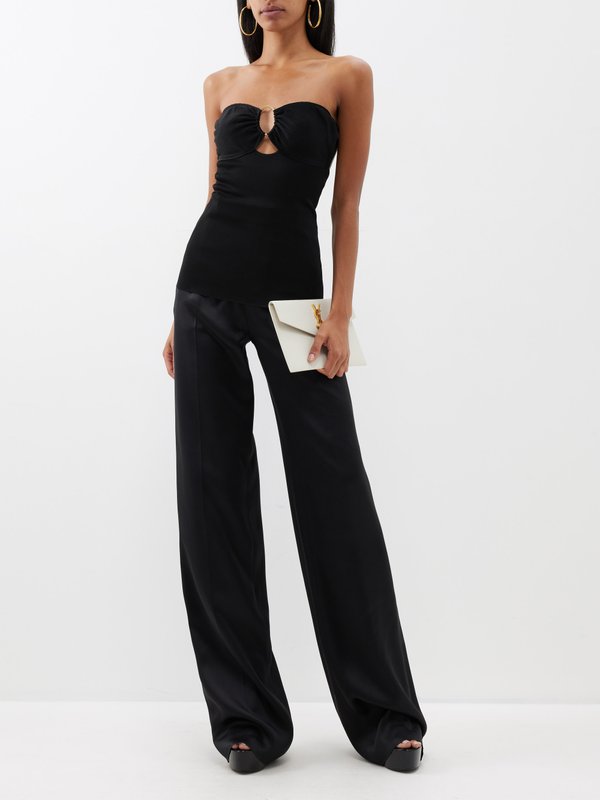 Tom Ford Strapless cutout jersey top