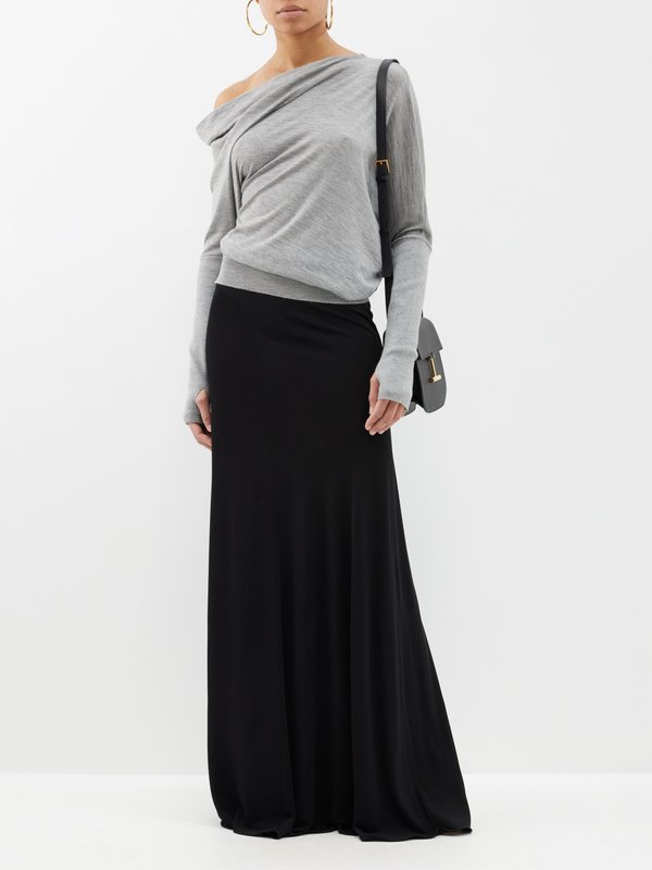 Tom Ford Off-the-shoulder cashmere-blend draped sweater
