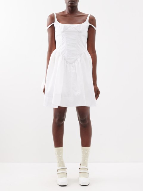 White underbust corset dress 2012 collection by Esaikha on