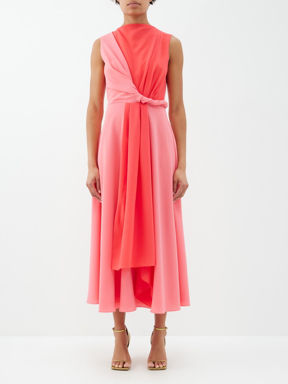 Pink Parsa colour-block crepe dress | Roksanda | MATCHES US