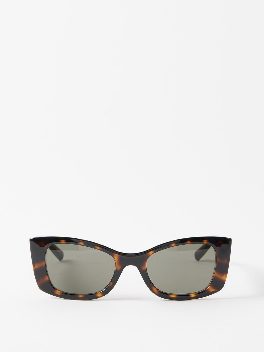 Brown New Wave tortoiseshell-acetate sunglasses | Saint Laurent ...