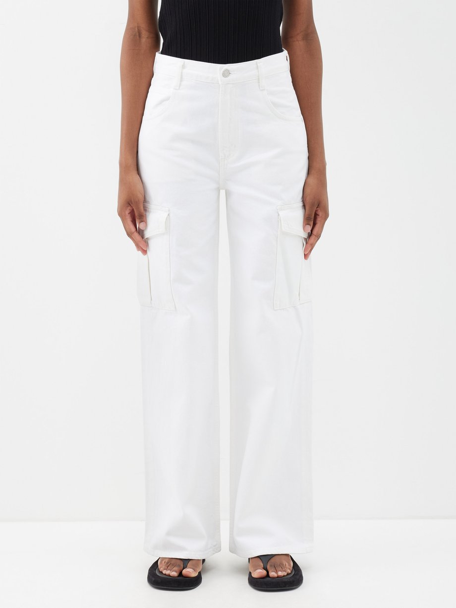 White Minka cargo wide leg jeans Agolde MATCHES UK