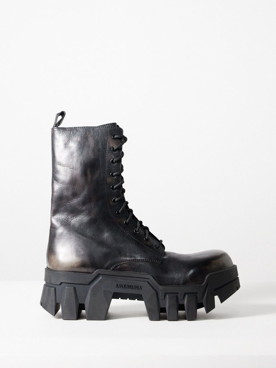Balenciaga Master Leather Boots in Black for Men  Lyst