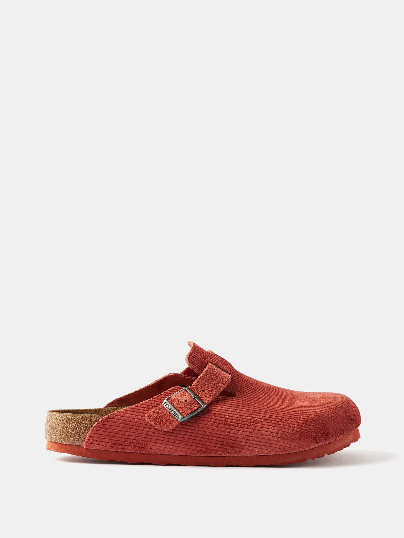 Boston embossed-suede clogs