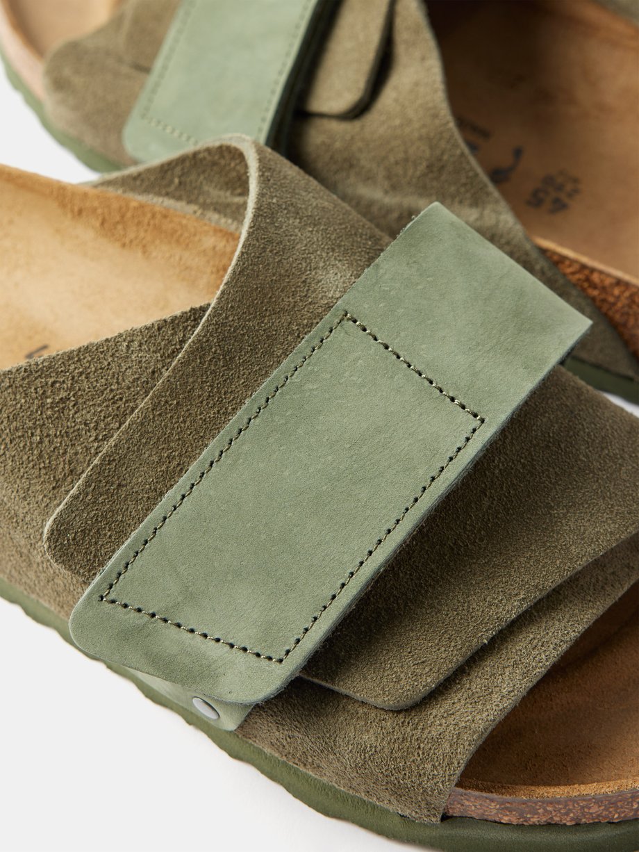 Green Kyoto suede and nubuck sandals | Birkenstock | MATCHES UK