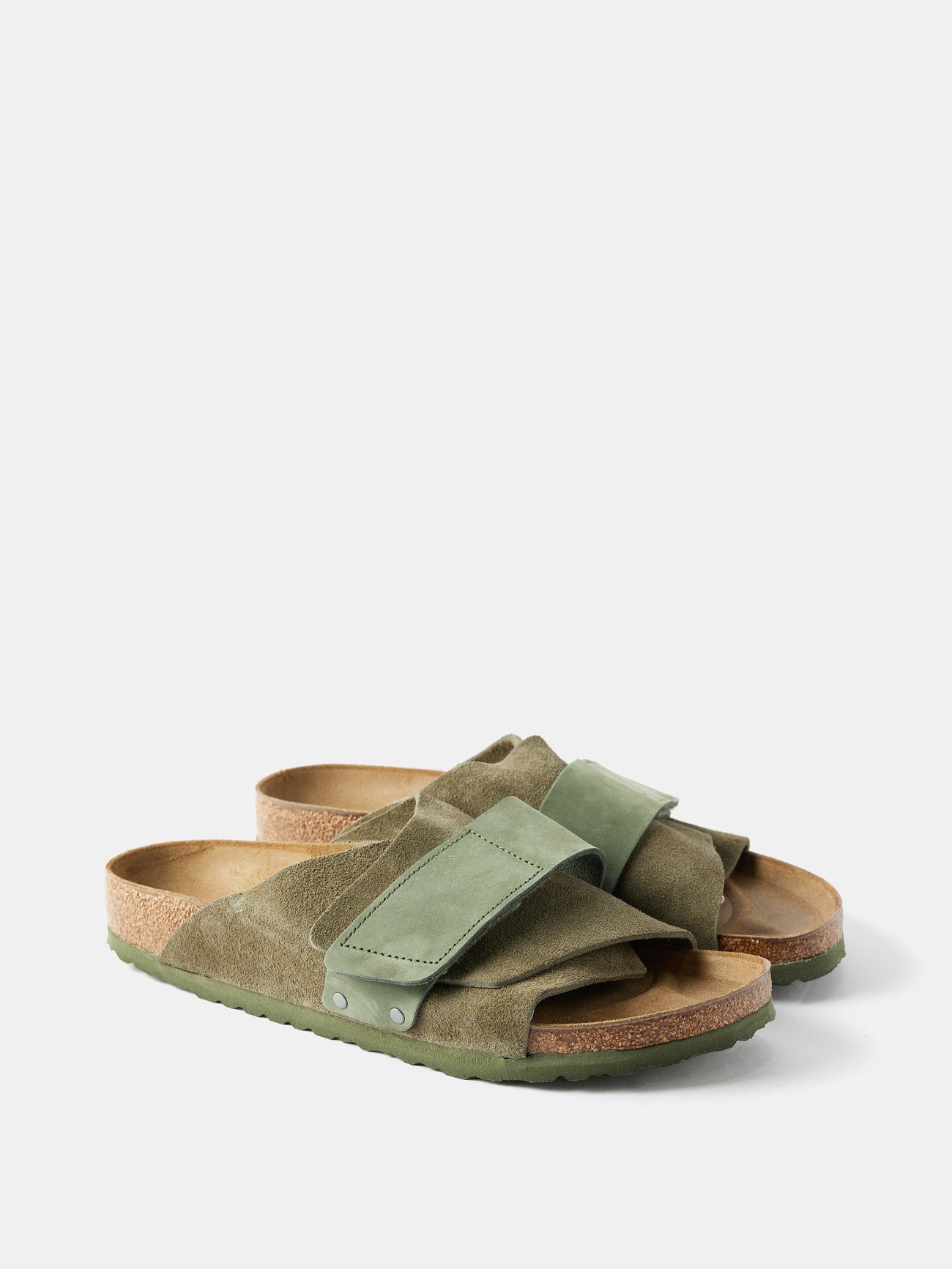 Green Kyoto suede and nubuck sandals | Birkenstock | MATCHES UK