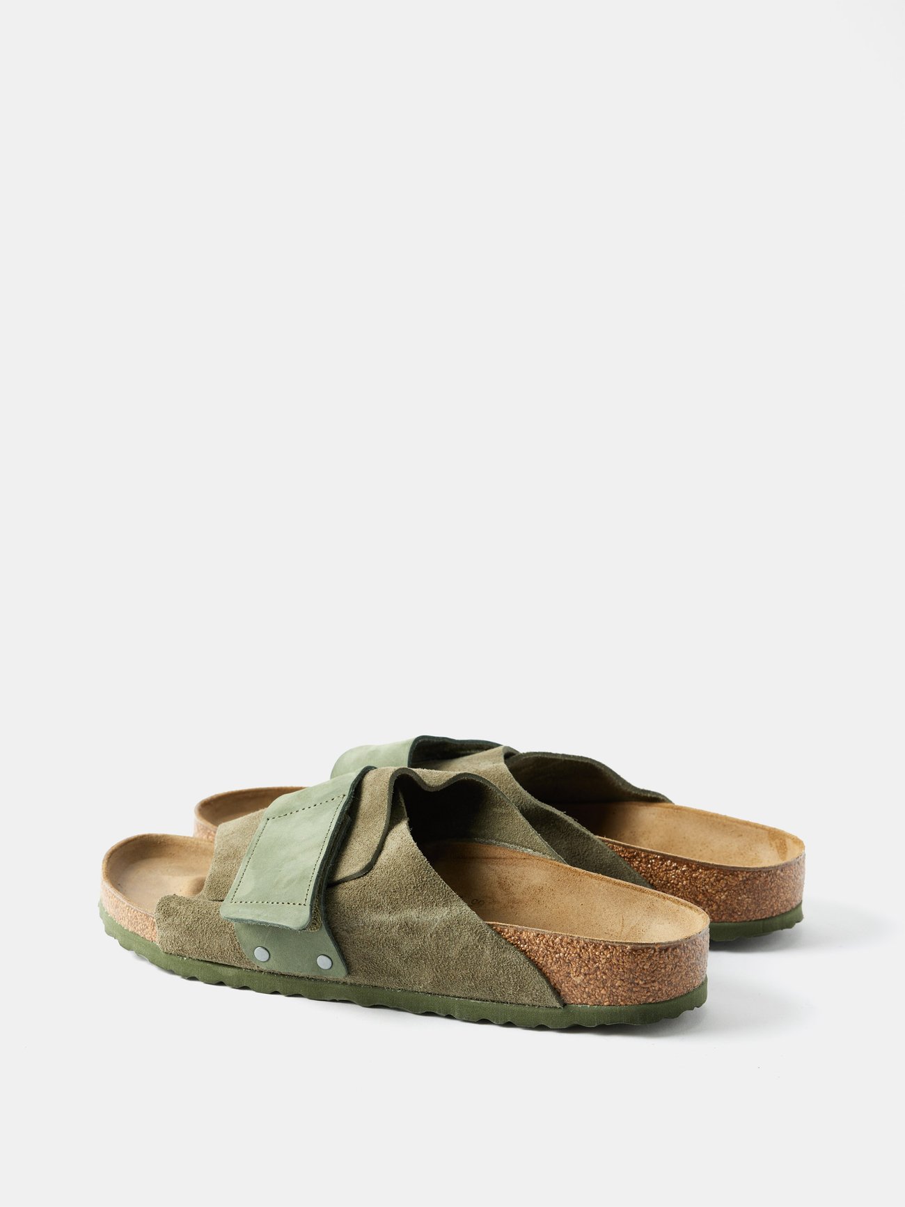 Green Kyoto suede and nubuck sandals | Birkenstock | MATCHES UK