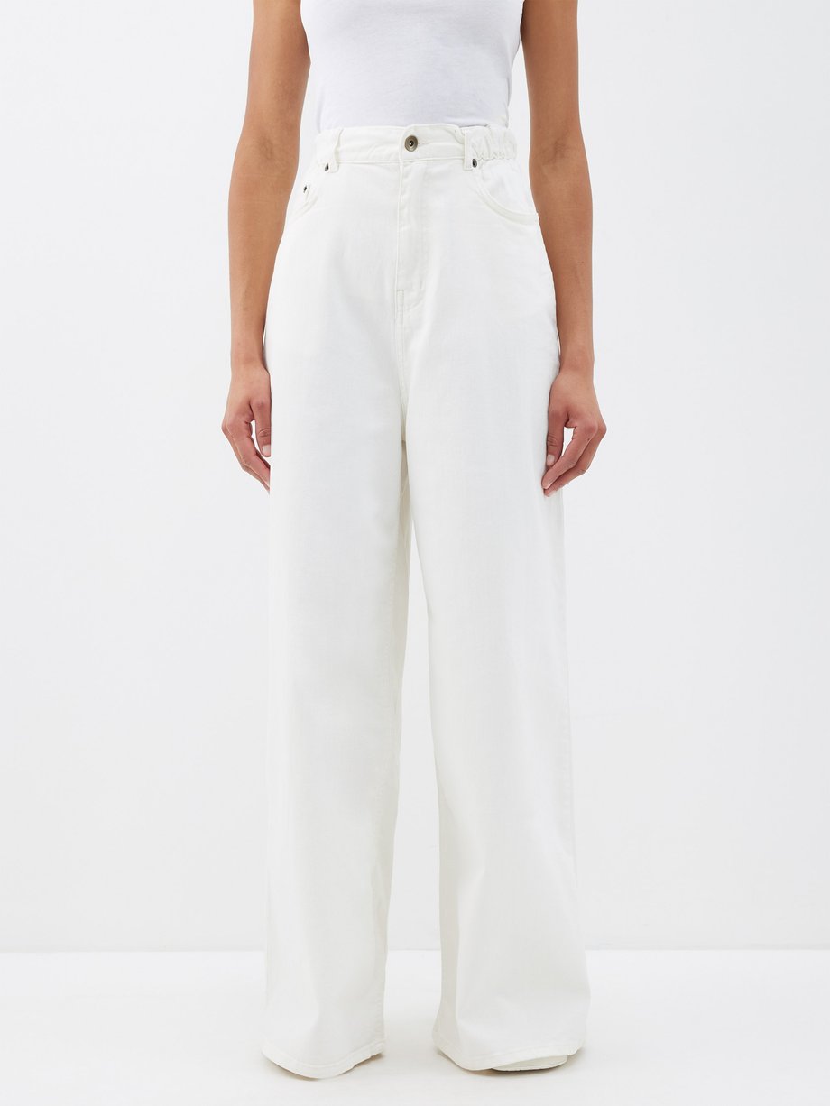 White Sasha oversized wide-leg jeans | The Frankie Shop | MATCHES UK