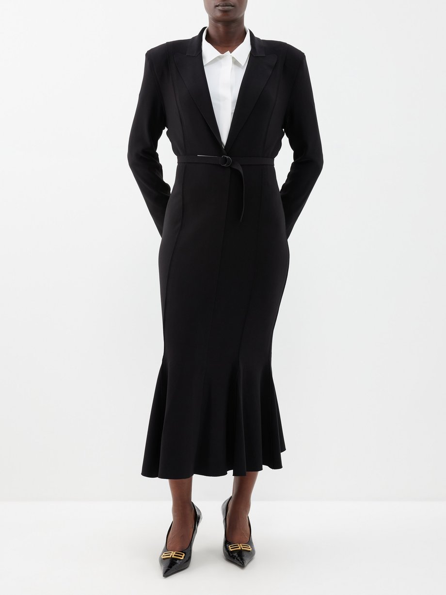 Black Jersey blazer midi dress | Norma Kamali | MATCHES UK