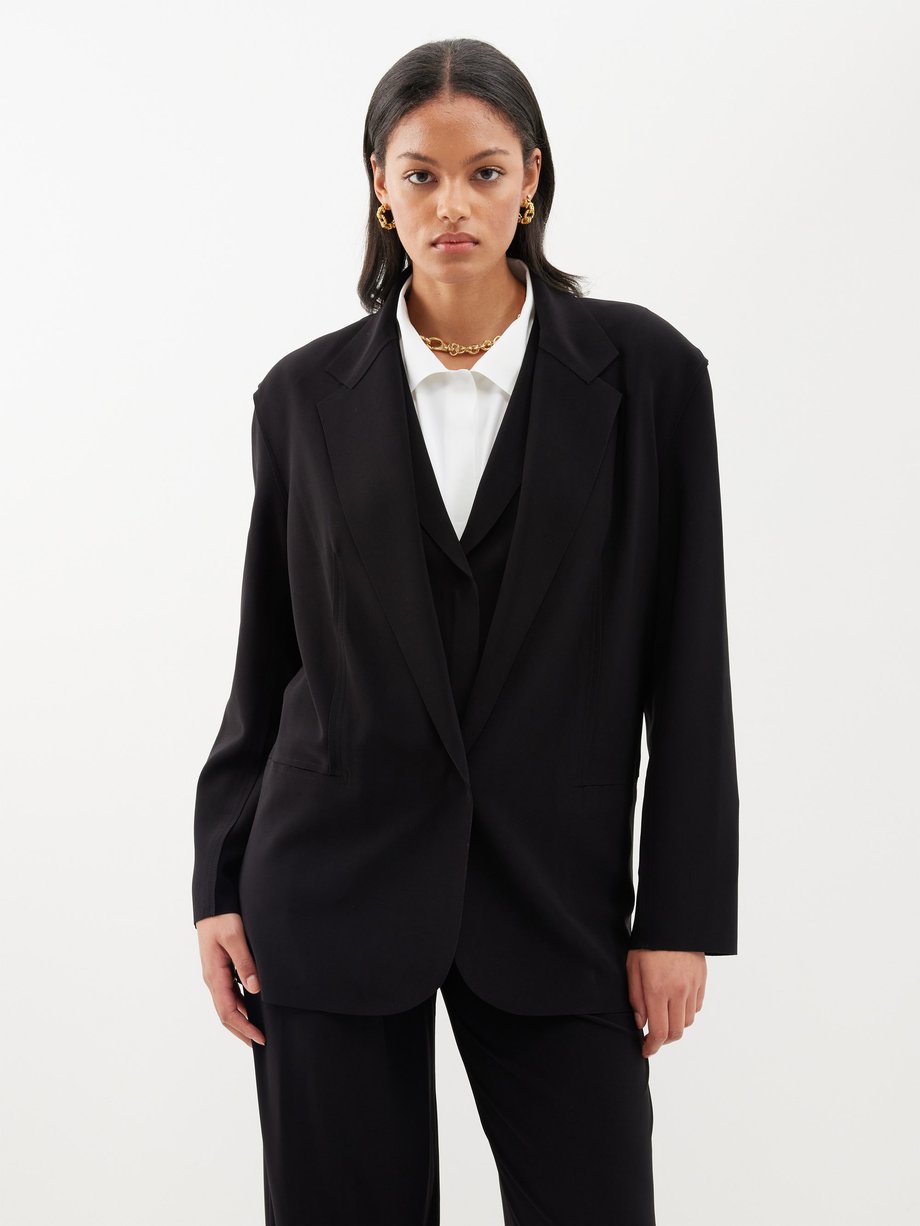 Black Oversized suit jacket | Norma Kamali | MATCHES UK
