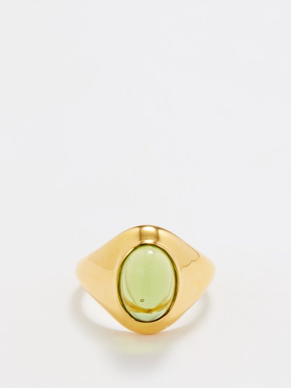 Daphine X Monikh quartz & 18kt gold-plated ring
