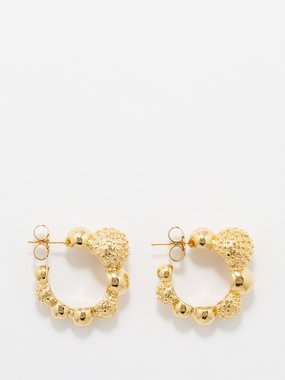 Paola Sighinolfi Silvia 18kt gold-plated hoop earrings