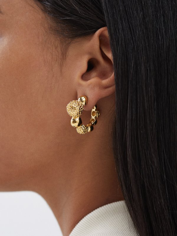 Paola Sighinolfi Silvia 18kt gold-plated hoop earrings